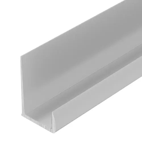 Satin Anodized Aluminum 1/2" J-Channel 36" Length - pack of 5 Satin Anodized Aluminum 1/2" J-Channel 36" Length - pack of 5