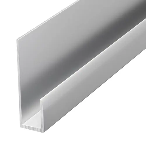 Satin Anodized Low Profile 1/4" J-Channel 120" Length - pack of 5 Satin Anodized Low Profile 1/4" J-Channel 120" Length - pack of 5