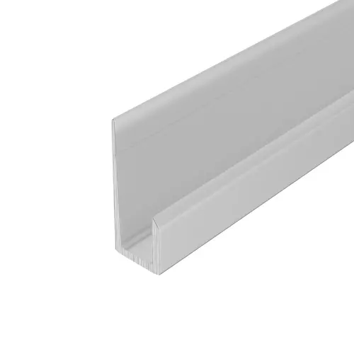 Satin Anodized Canadian Style 1/4" Standard Bottom "J" Channel 84" Length - pack of 5 Satin Anodized Canadian Style 1/4" Standard Bottom "J" Channel 84" Length - pack of 5