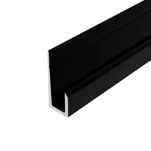 Black Canadian Style 1/4" Standard Bottom "J" Channel 72" Length - pack of 5 Black Canadian Style 1/4" Standard Bottom "J" Channel 72" Length - pack of 5