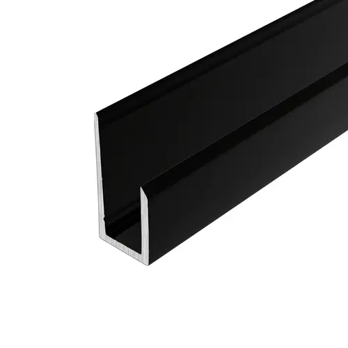 Black Canadian Style 1/4" Deep Nose "J" Channel 48" Length - pack of 5 Black Canadian Style 1/4" Deep Nose "J" Channel 48" Length - pack of 5