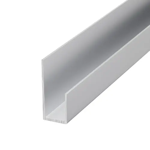 Satin Anodized Aluminum Deep Nose 3/8" J-Channel 24" Length - pack of 5 Satin Anodized Aluminum Deep Nose 3/8" J-Channel 24" Length - pack of 5