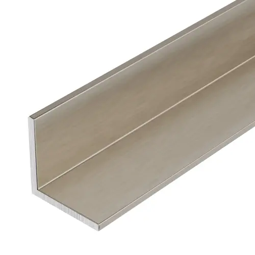 Brushed Nickel 1/2" Aluminum Angle Extrusion 60" Length - pack of 5 Brushed Nickel 1/2" Aluminum Angle Extrusion 60" Length - pack of 5