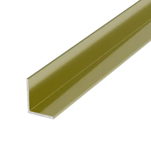 Brite Gold Anodized 3/4" Aluminum Angle Extrusion 72" Length - pack of 5 Brite Gold Anodized 3/4" Aluminum Angle Extrusion 72" Length - pack of 5