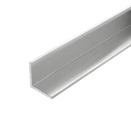 Brite Anodized 1" Aluminum Angle Extrusion 18" Length - pack of 5 Brite Anodized 1" Aluminum Angle Extrusion 18" Length - pack of 5