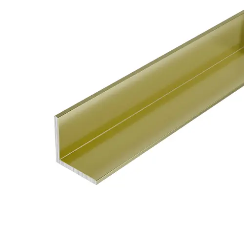 Brite Gold Anodized 1" Aluminum Angle Extrusion 36" Length - pack of 5 Brite Gold Anodized 1" Aluminum Angle Extrusion 36" Length - pack of 5