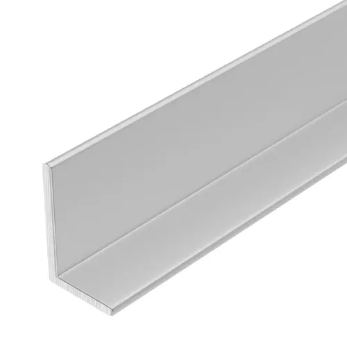 Satin Anodized Aluminum 3/8" L-Bar Extrusion 48" Length - pack of 5 Satin Anodized Aluminum 3/8" L-Bar Extrusion 48" Length - pack of 5