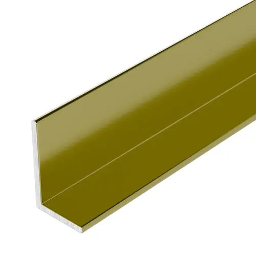 Brite Gold Anodized Aluminum 3/8" L-Bar Extrusion 48" Length - pack of 5 Brite Gold Anodized Aluminum 3/8" L-Bar Extrusion 48" Length - pack of 5