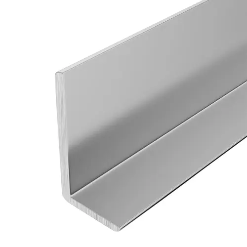 Satin Anodized Aluminum 5/8" Face L-Bar Extrusion 84" Length - pack of 5 Satin Anodized Aluminum 5/8" Face L-Bar Extrusion 84" Length - pack of 5