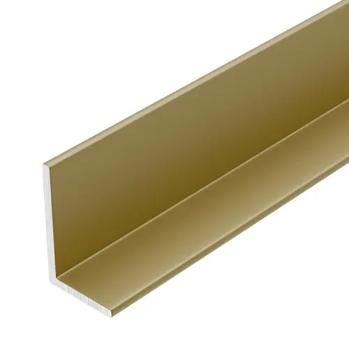 Gold Anodized Aluminum 3/8" L-Bar Extrusion 60" Length - pack of 5 Gold Anodized Aluminum 3/8" L-Bar Extrusion 60" Length - pack of 5