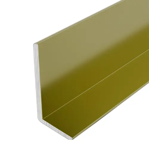Brite Gold Anodized Aluminum 5/8" L-Bar Extrusion 48" Length - pack of 5 Brite Gold Anodized Aluminum 5/8" L-Bar Extrusion 48" Length - pack of 5