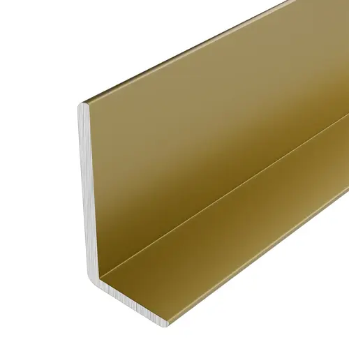 Satin Gold Anodized Aluminum 5/8" L-Bar Extrusion 60" Length - pack of 5 Satin Gold Anodized Aluminum 5/8" L-Bar Extrusion 60" Length - pack of 5