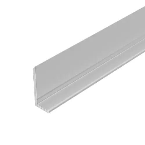 Satin Anodized 1/4" Aluminum L-Bar Extrusion 84" Length - pack of 5 Satin Anodized 1/4" Aluminum L-Bar Extrusion 84" Length - pack of 5