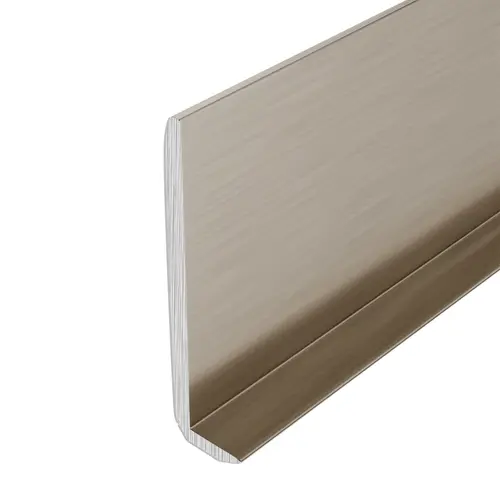 Brushed Nickel Aluminum 1/4" L-Bar Extrusion 24" Length - pack of 5 Brushed Nickel Aluminum 1/4" L-Bar Extrusion 24" Length - pack of 5