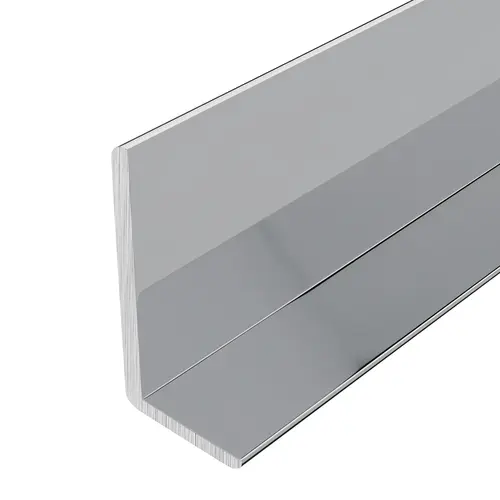 Polished Aluminum 5/8" L-Bar Extrusion 48" Length - pack of 5 Polished Aluminum 5/8" L-Bar Extrusion 48" Length - pack of 5