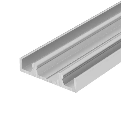 Satin Anodized Aluminum Lower Track Extrusion 72" Stock Length - pack of 2 Satin Anodized Aluminum Lower Track Extrusion 72" Stock Length - pack of 2