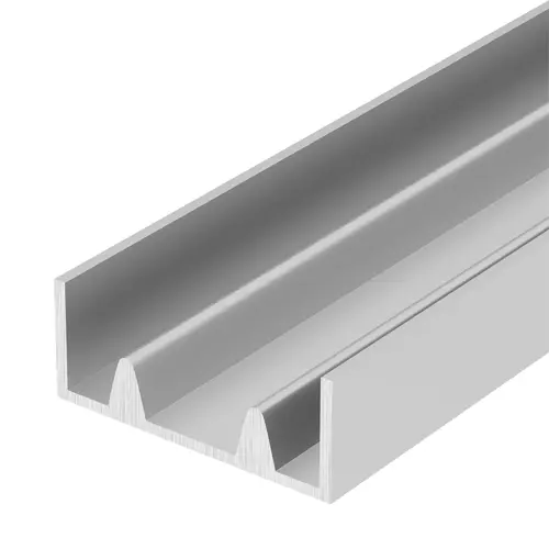 Satin Anodized D594 Aluminum Lower Track 36" Stock Length - pack of 4 Satin Anodized D594 Aluminum Lower Track 36" Stock Length - pack of 4