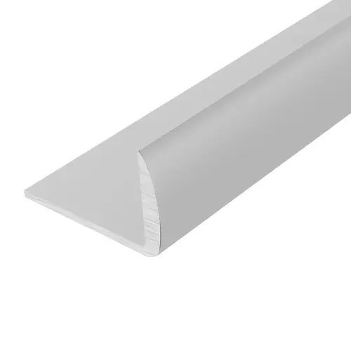 Satin Anodized 1/2" Aluminum Rounded Face Angle Extrusion 36" Length - pack of 10 Satin Anodized 1/2" Aluminum Rounded Face Angle Extrusion 36" Length - pack of 10