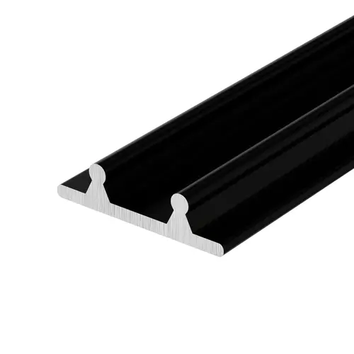 Flat Black Aluminum Lower Channel for Deep Recess Installations 48" Length - pack of 5 Flat Black Aluminum Lower Channel for Deep Recess Installations 48" Length - pack of 5