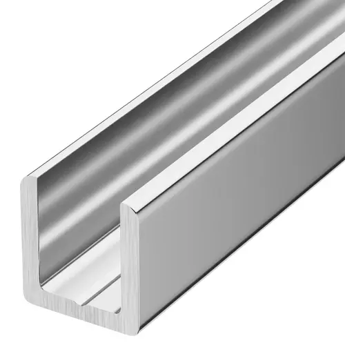 Brite Anodized 1/2" Fixed Panel Shower Door Deep U-Channel - 36" Length - pack of 5 Brite Anodized 1/2" Fixed Panel Shower Door Deep U-Channel - 36" Length - pack of 5