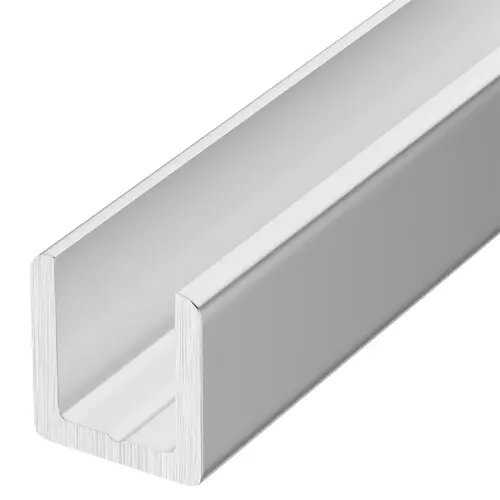 Satin Anodized 1/2" Fixed Panel Shower Door Deep U-Channel - 95" Length - pack of 5 Satin Anodized 1/2" Fixed Panel Shower Door Deep U-Channel - 95" Length - pack of 5