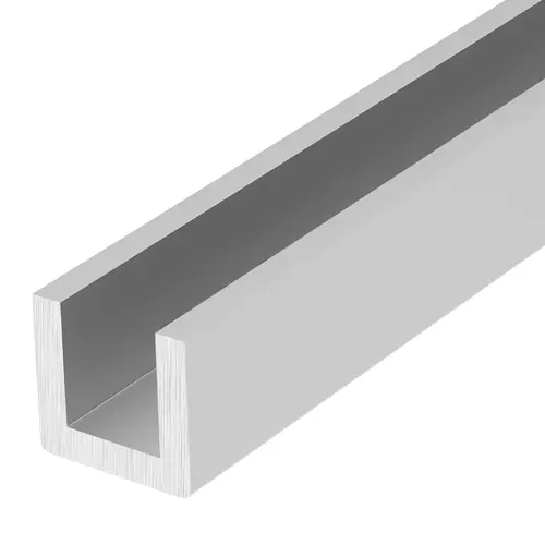 Satin Anodized Aluminum Single Channel Extrusion 72" Stock Length - pack of 2 Satin Anodized Aluminum Single Channel Extrusion 72" Stock Length - pack of 2