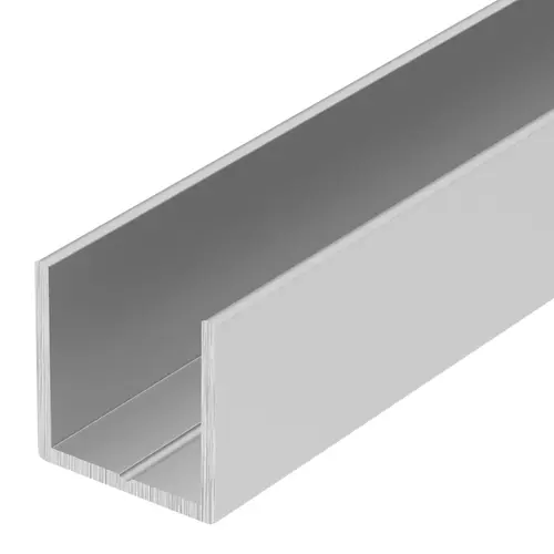Satin Anodized 3/8" Single Aluminum U-Channel 18" Length - pack of 5 Satin Anodized 3/8" Single Aluminum U-Channel 18" Length - pack of 5