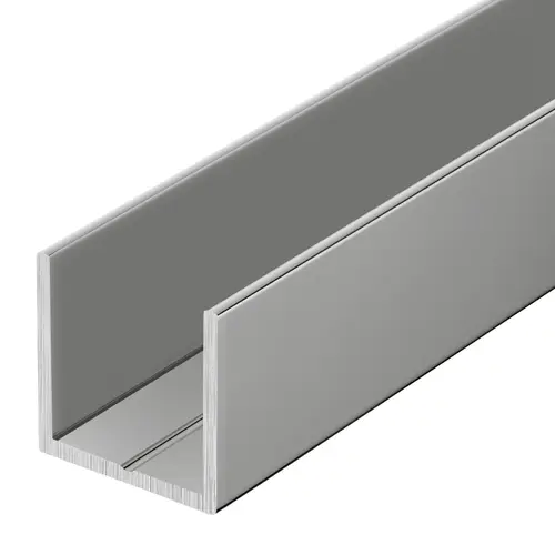 Brite Anodized 3/8" Single Aluminum U-Channel 72" Length - pack of 5 Brite Anodized 3/8" Single Aluminum U-Channel 72" Length - pack of 5