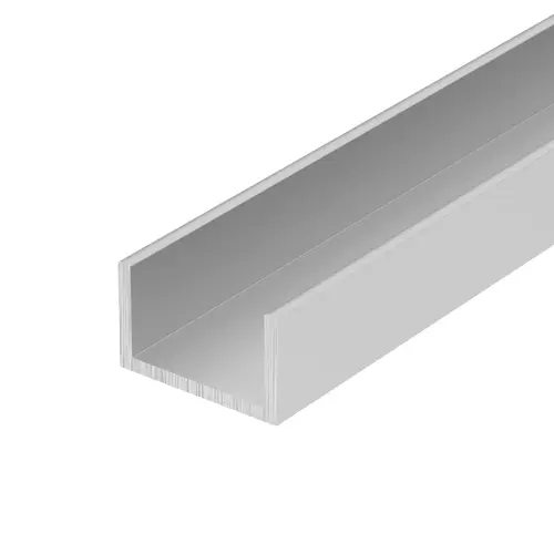 Satin Anodized 1-1/16" Single U-Channel 95" Length - pack of 5 Satin Anodized 1-1/16" Single U-Channel 95" Length - pack of 5