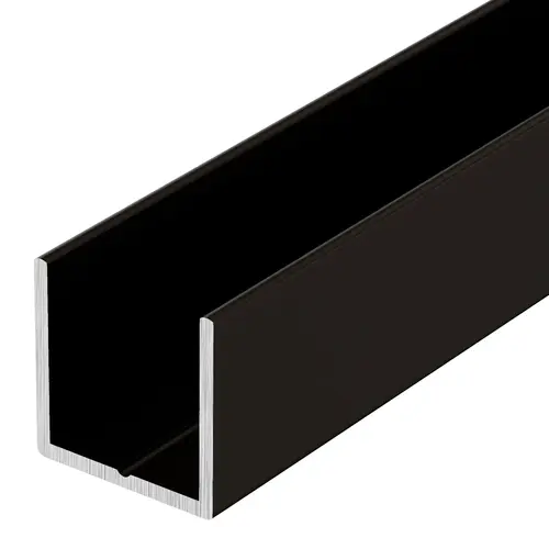 Dark Bronze 3/8" Single Aluminum U-Channel 18" Length - pack of 5 Dark Bronze 3/8" Single Aluminum U-Channel 18" Length - pack of 5