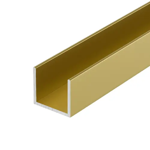 Gold Anodized 3/4" U-Channel 72" Length - pack of 5 Gold Anodized 3/4" U-Channel 72" Length - pack of 5