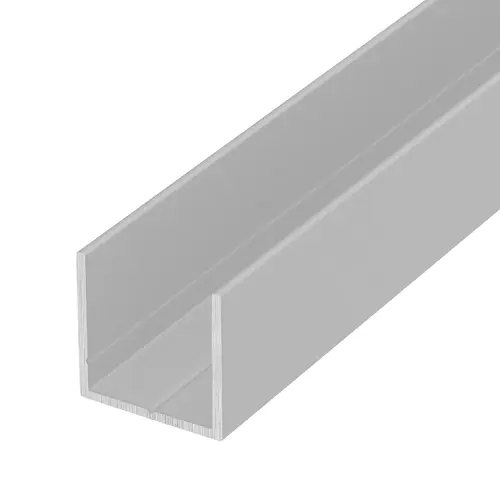 Satin Anodized 7/8" Single U-Channel 72" Stock Length - pack of 2 Satin Anodized 7/8" Single U-Channel 72" Stock Length - pack of 2