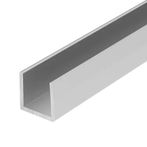 Satin Anodized 9/16" Single Aluminum U-Channel 48" Length - pack of 5 Satin Anodized 9/16" Single Aluminum U-Channel 48" Length - pack of 5