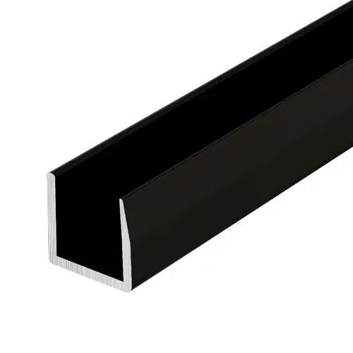 Dark Bronze 9/16" Single Aluminum U-Channel 72" Length - pack of 5 Dark Bronze 9/16" Single Aluminum U-Channel 72" Length - pack of 5