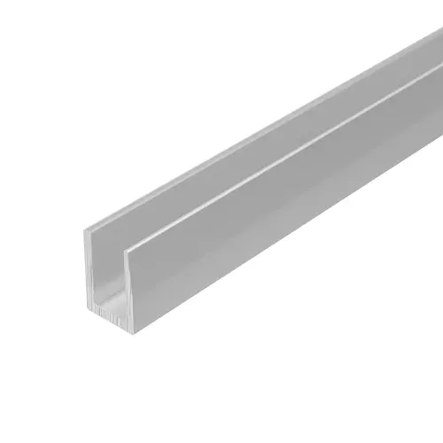 Satin Anodized 1/4" Single Channel With 5/8" High Wall 72" Length - pack of 5 Satin Anodized 1/4" Single Channel With 5/8" High Wall 72" Length - pack of 5