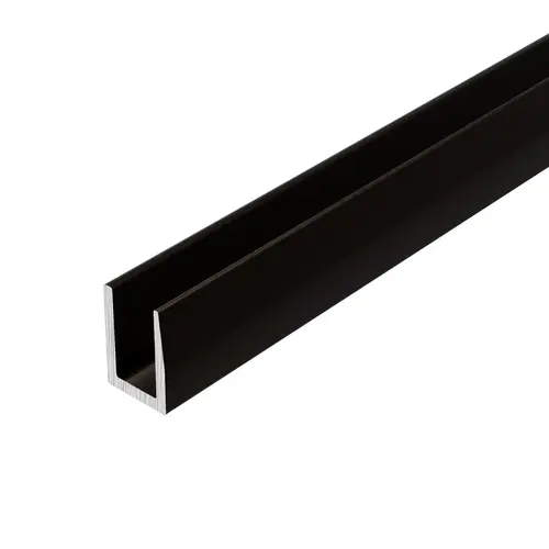 Dark Bronze 1/4" Single Channel with 5/8" High Wall 84" Length - pack of 5 Dark Bronze 1/4" Single Channel with 5/8" High Wall 84" Length - pack of 5