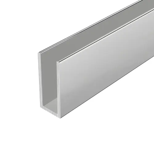 Brite Anodized 1/4" Single Channel with 1" High Wall 72" Length - pack of 5 Brite Anodized 1/4" Single Channel with 1" High Wall 72" Length - pack of 5