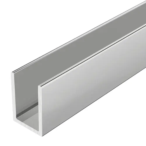 Brite Anodized 3/8" Aluminum U-Channel 23" Length - pack of 5 Brite Anodized 3/8" Aluminum U-Channel 23" Length - pack of 5