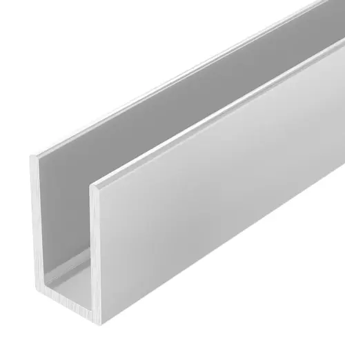 Satin Anodized 1/2" Aluminum U-Channel 48" Length - pack of 5 Satin Anodized 1/2" Aluminum U-Channel 48" Length - pack of 5