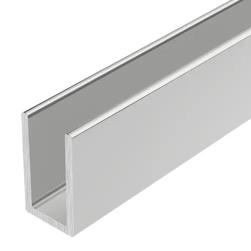 Brite Anodized 1/2" Aluminum U-Channel 24" Length - pack of 5 Brite Anodized 1/2" Aluminum U-Channel 24" Length - pack of 5