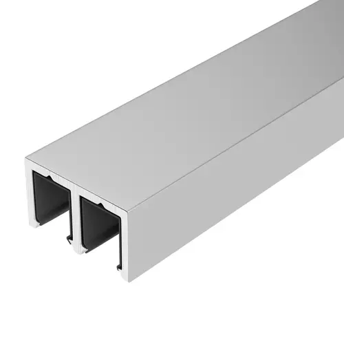 Satin Anodized Plastic Lined Aluminum Upper Channel 36" Stock Length - pack of 4 Satin Anodized Plastic Lined Aluminum Upper Channel 36" Stock Length - pack of 4