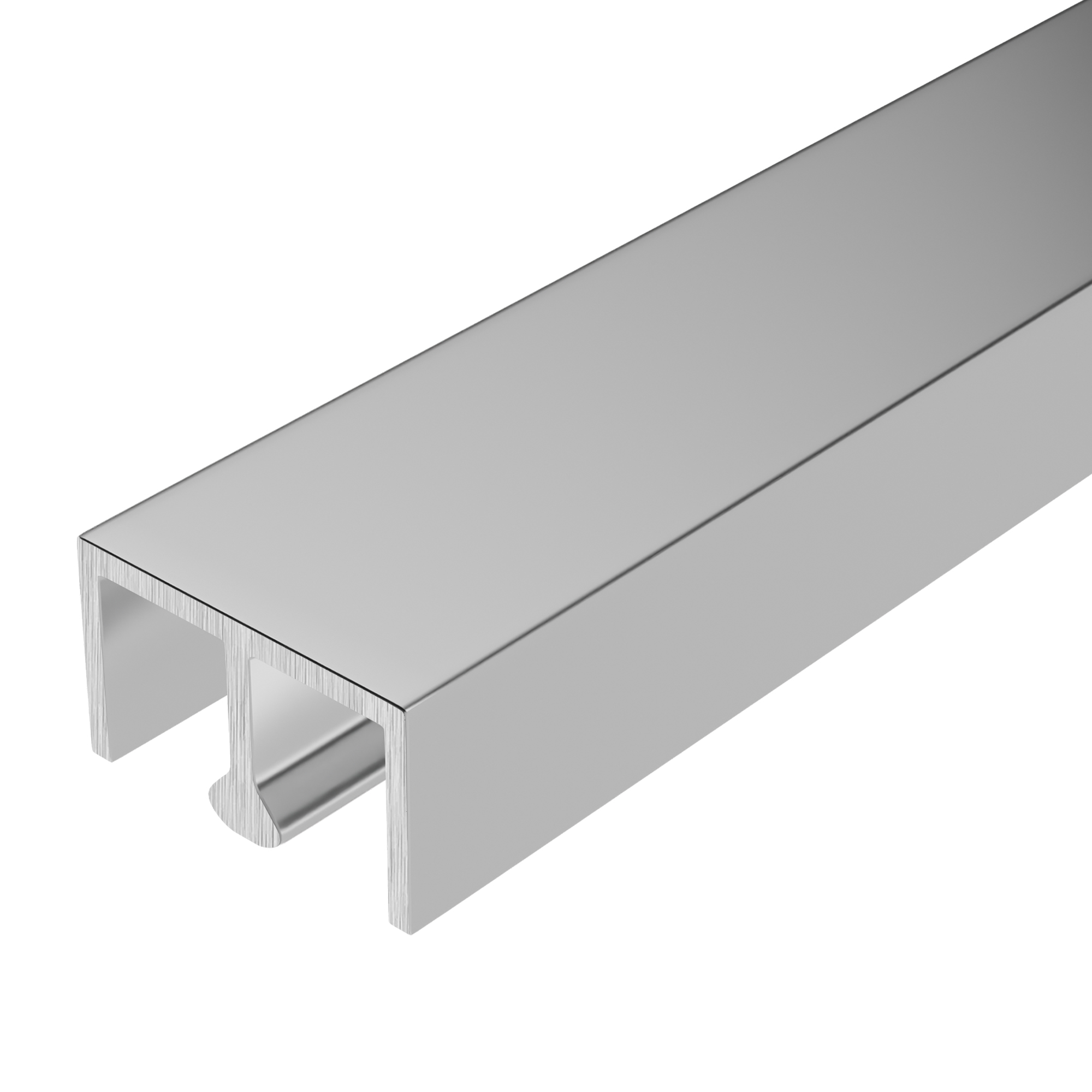 Brixwell UT618A-CCP72 Satin Anodized Aluminum Upper Track for 1/4" Sliding Panels  72" Length