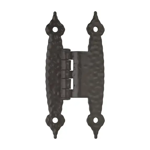 3/8" (10 mm) Offset Non Self Closing H Type Cabinet Hinge Colonial Black Finish - Pair