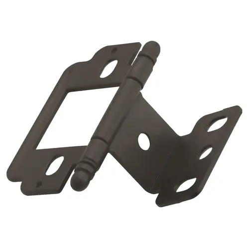 3/4" Full Inset Partial Wrap Ball Tip Cabinet Hinge, Steel Material, 3/4" Door Thickness, Flat Black Finish 3/4" Full Inset Partial Wrap Ball Tip Cabinet Hinge, Steel Material, 3/4" Door Thickness, Flat Black Finish