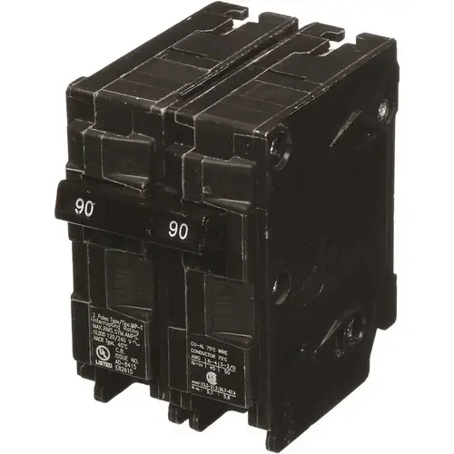 90 Amp Double-Pole Type MP Circuit Breaker Black 90 Amp Double-Pole Type MP Circuit Breaker Black