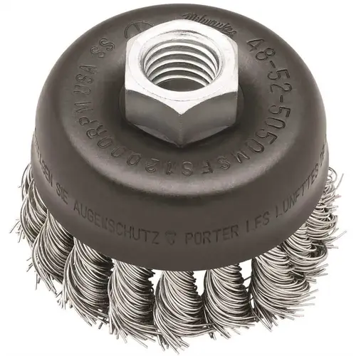 3 in. Brush Knot Cup Gray 3 in. Brush Knot Cup Gray