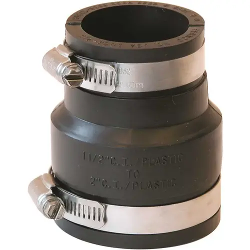 2 In. X 1-1/2 In. Flexible Pvc Clamp Reducer Coupling