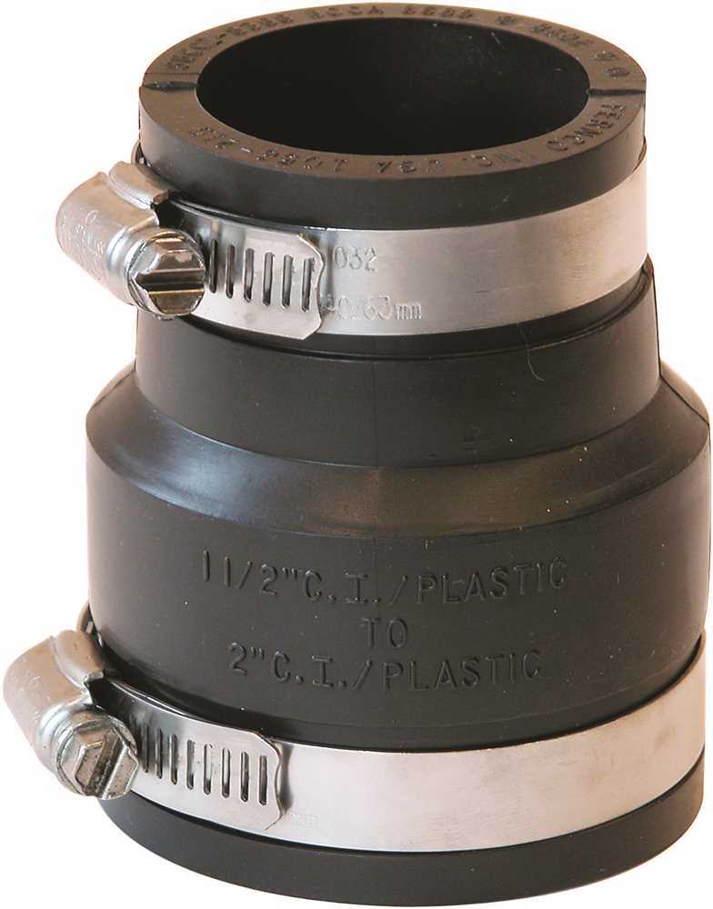 Fernco 1056-215 2 In. X 1-1/2 In. Flexible Pvc Clamp Reducer Coupling