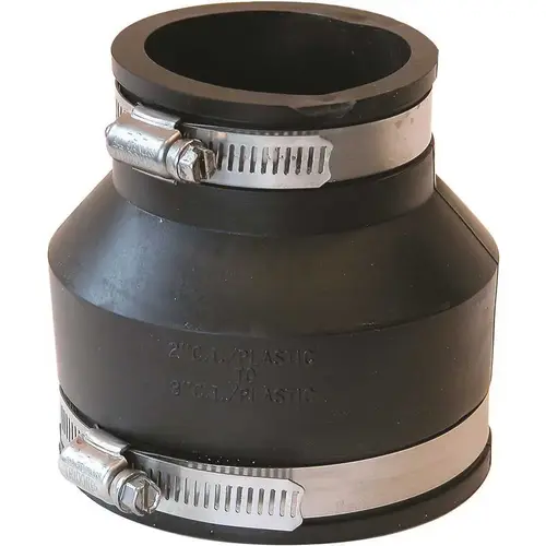3 In. X 2 In. Flexible PVC Clamp Reducer Coupling 3 In. X 2 In. Flexible PVC Clamp Reducer Coupling
