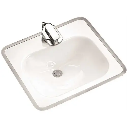 Tahoe Drop-In Cast Iron Bathroom Sink in White with Overflow Drain Tahoe Drop-In Cast Iron Bathroom Sink in White with Overflow Drain